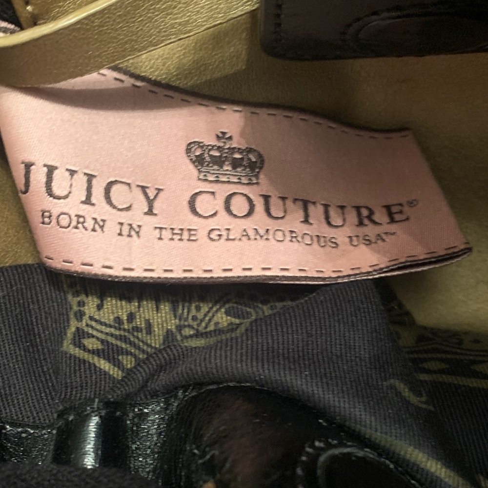 Y2K EXTREMELY RARE Vintage Juicy Couture Black & Brown Daydreamer w/embroidered🌹 - Picture 2 of 16